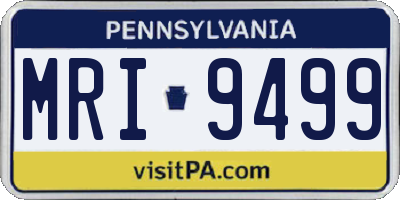 PA license plate MRI9499
