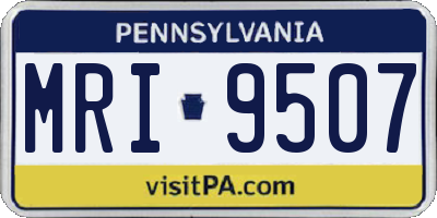 PA license plate MRI9507