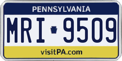 PA license plate MRI9509