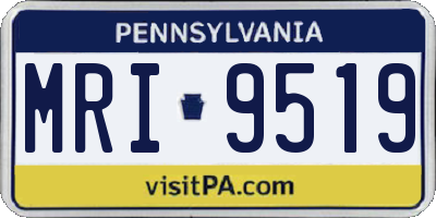 PA license plate MRI9519