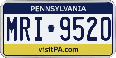 PA license plate MRI9520
