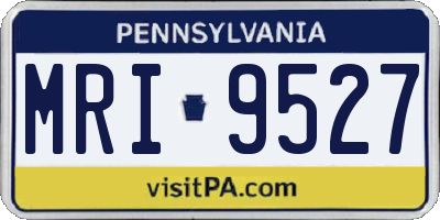 PA license plate MRI9527