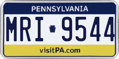PA license plate MRI9544