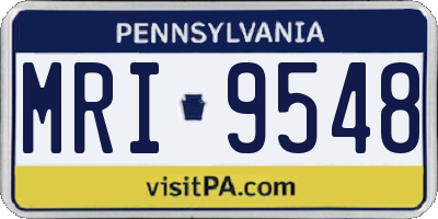 PA license plate MRI9548