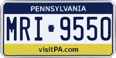 PA license plate MRI9550