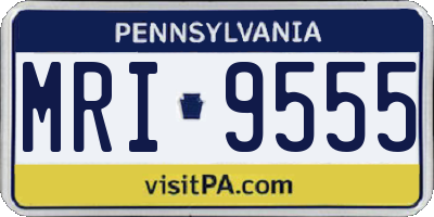 PA license plate MRI9555