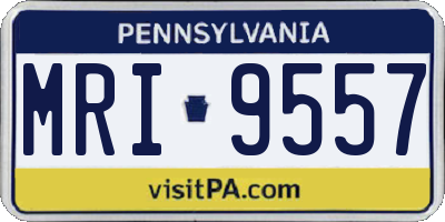 PA license plate MRI9557