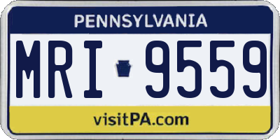 PA license plate MRI9559