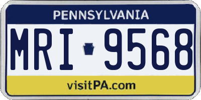 PA license plate MRI9568