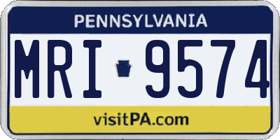 PA license plate MRI9574