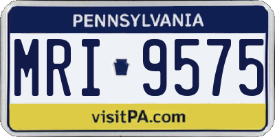 PA license plate MRI9575