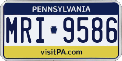 PA license plate MRI9586