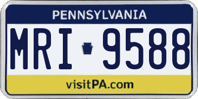 PA license plate MRI9588