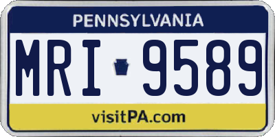 PA license plate MRI9589