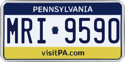 PA license plate MRI9590