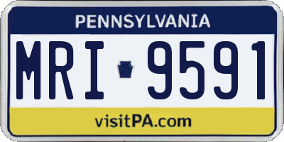 PA license plate MRI9591