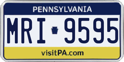 PA license plate MRI9595