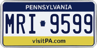 PA license plate MRI9599