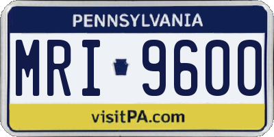 PA license plate MRI9600