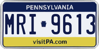 PA license plate MRI9613