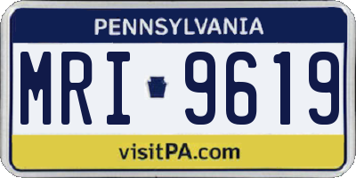 PA license plate MRI9619