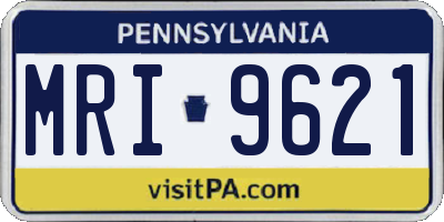 PA license plate MRI9621
