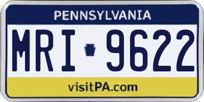 PA license plate MRI9622
