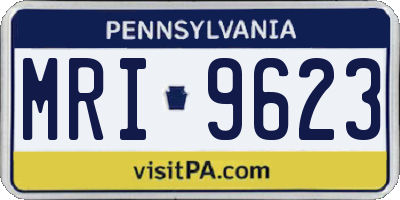 PA license plate MRI9623