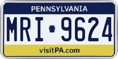 PA license plate MRI9624