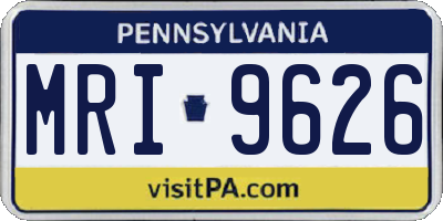 PA license plate MRI9626