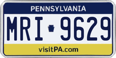 PA license plate MRI9629