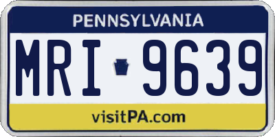PA license plate MRI9639