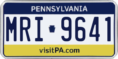 PA license plate MRI9641