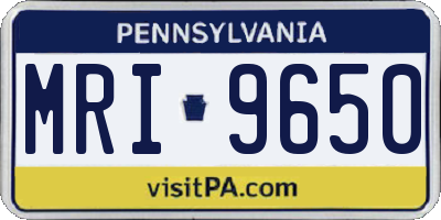 PA license plate MRI9650