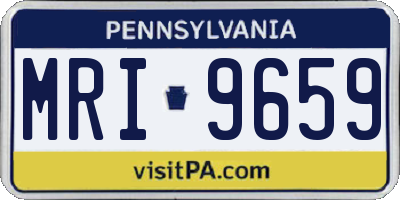 PA license plate MRI9659