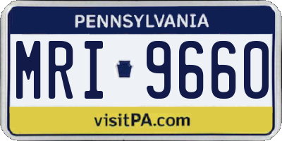 PA license plate MRI9660