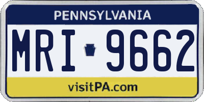PA license plate MRI9662