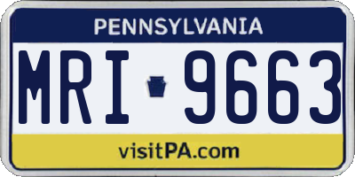 PA license plate MRI9663