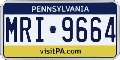PA license plate MRI9664