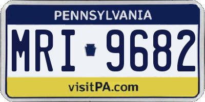 PA license plate MRI9682