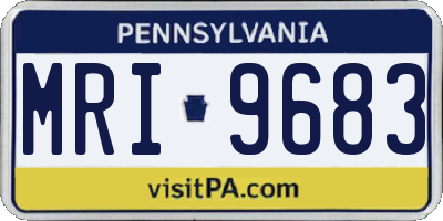 PA license plate MRI9683
