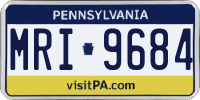 PA license plate MRI9684