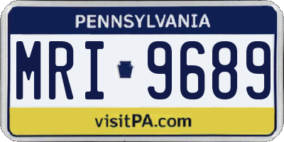 PA license plate MRI9689