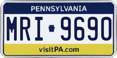 PA license plate MRI9690