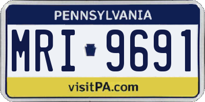 PA license plate MRI9691