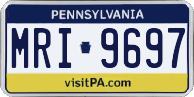 PA license plate MRI9697