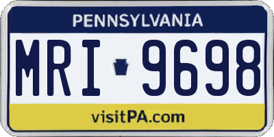 PA license plate MRI9698