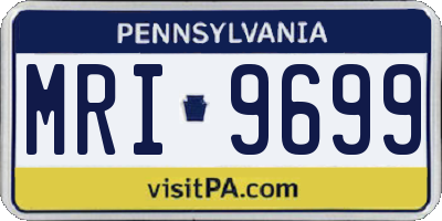 PA license plate MRI9699