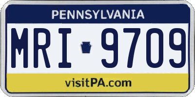 PA license plate MRI9709