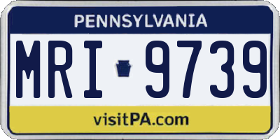 PA license plate MRI9739